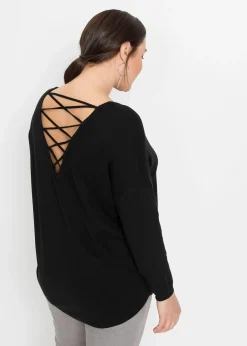 Pull en fine maille de viscose mélangée