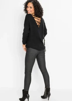 Pull en fine maille de viscose mélangée