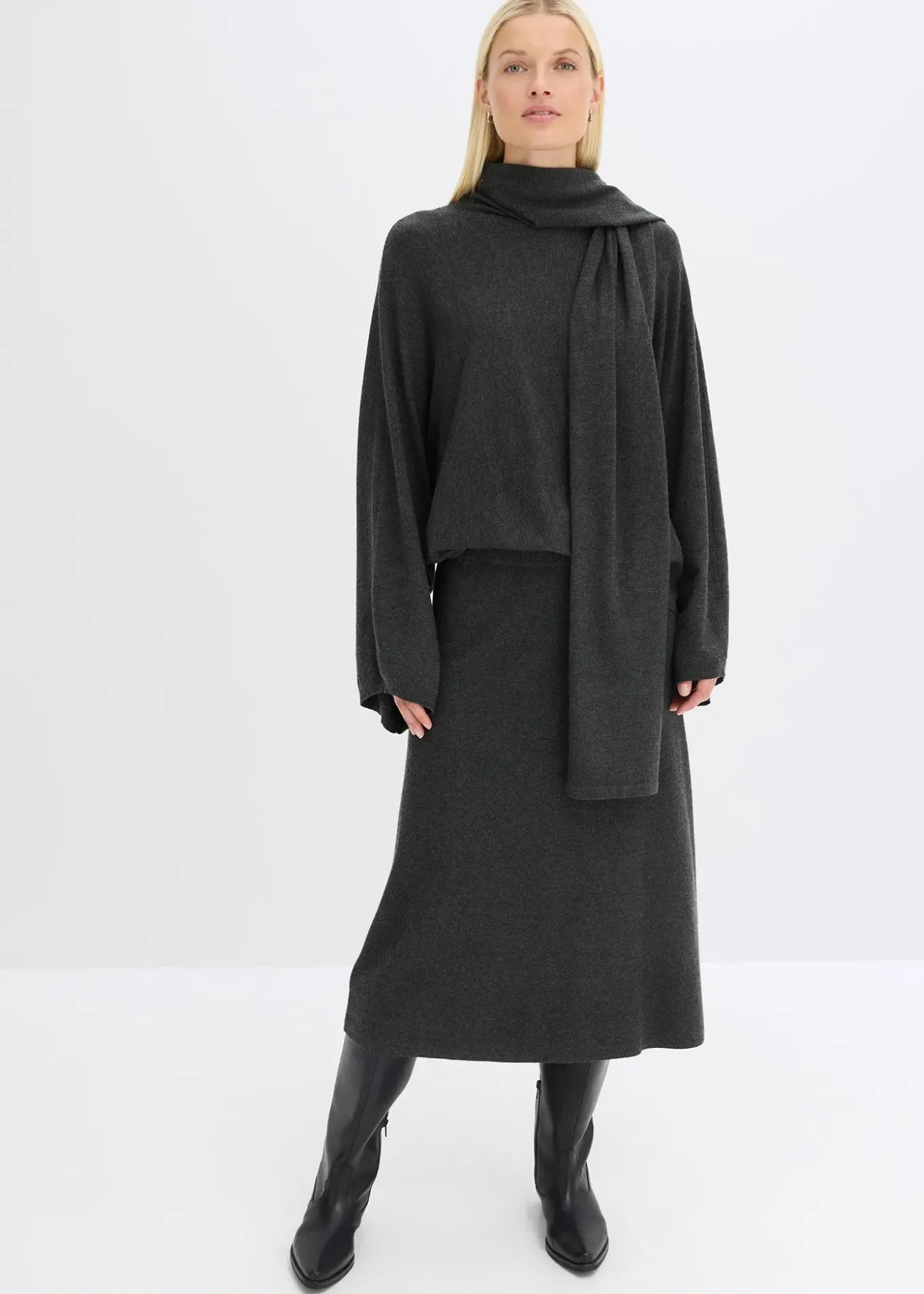 Pull en fine maille de viscose mélangée