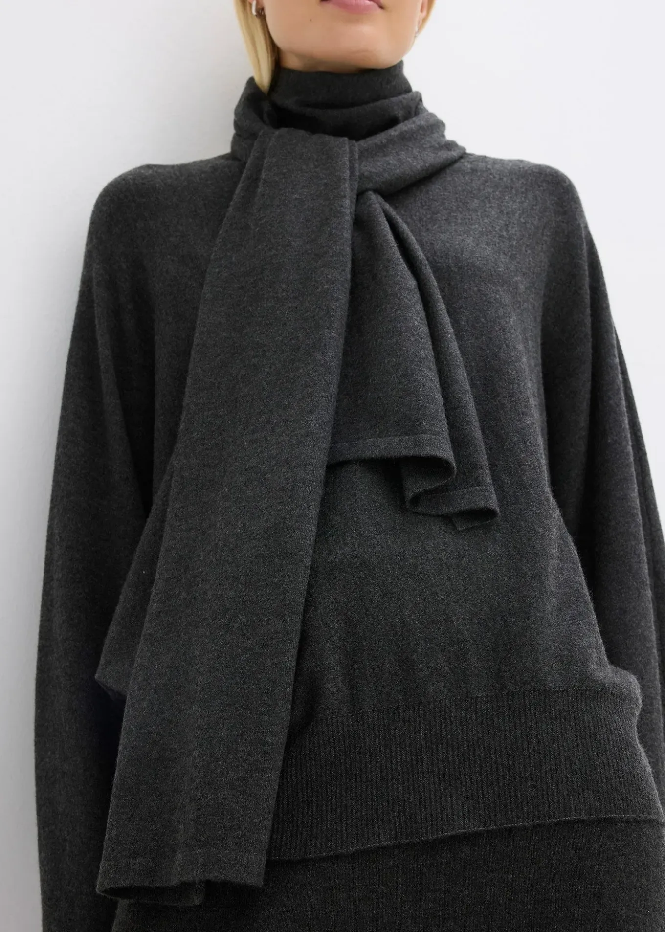 Pull en fine maille de viscose mélangée