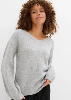 Pull en fine maille douce à manches ballon