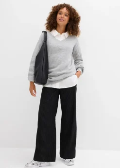 Pull en fine maille douce à manches ballon