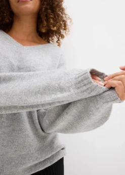 Pull en fine maille douce à manches ballon