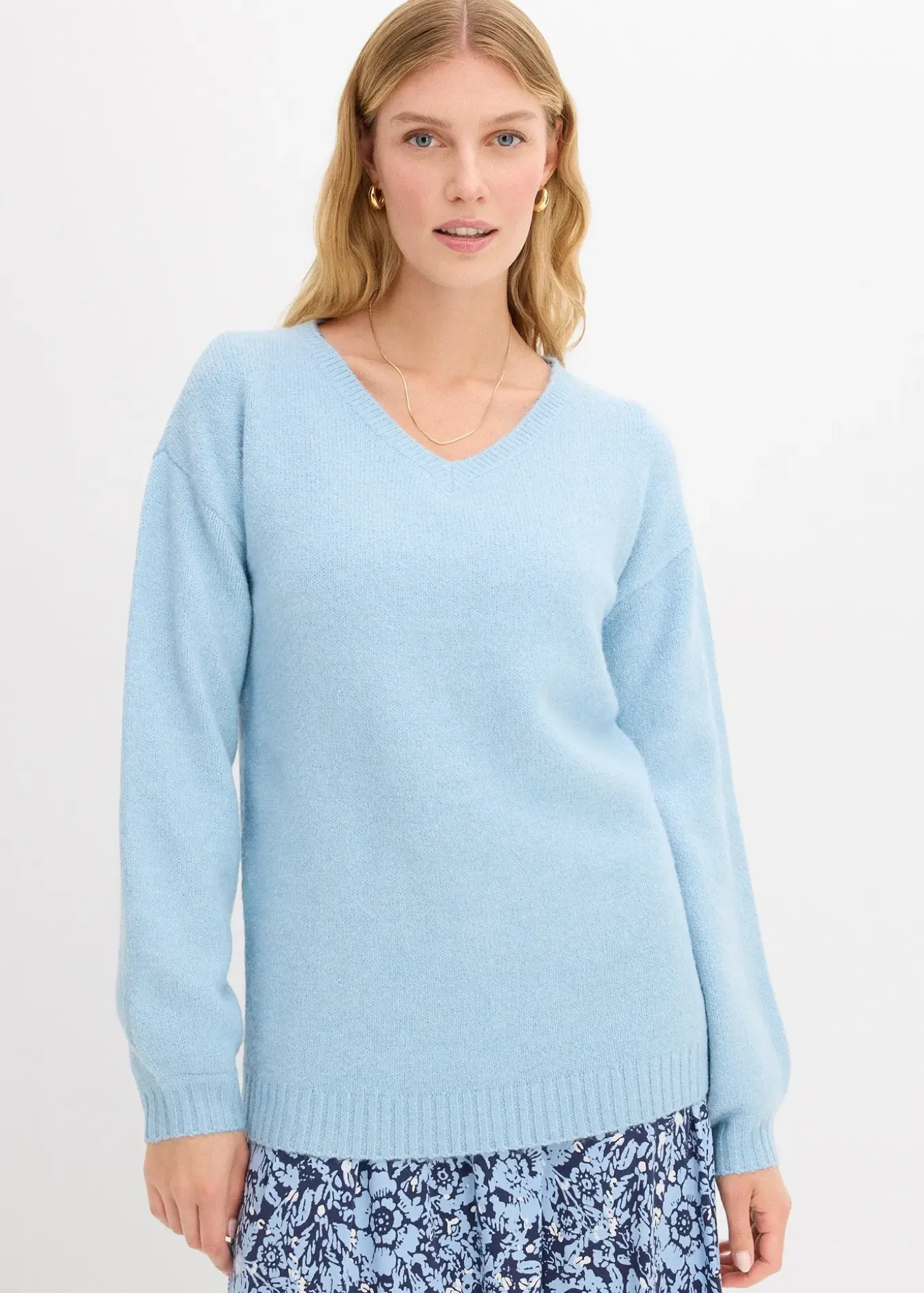 Pull en fine maille douce à manches ballon