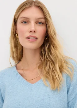 Pull en fine maille douce à manches ballon