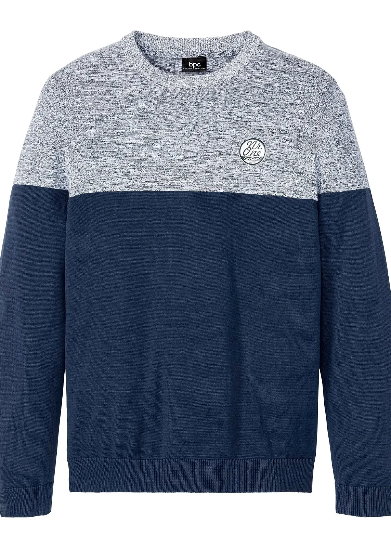 Pull en fine maille effet color block