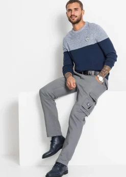 Pull en fine maille effet color block