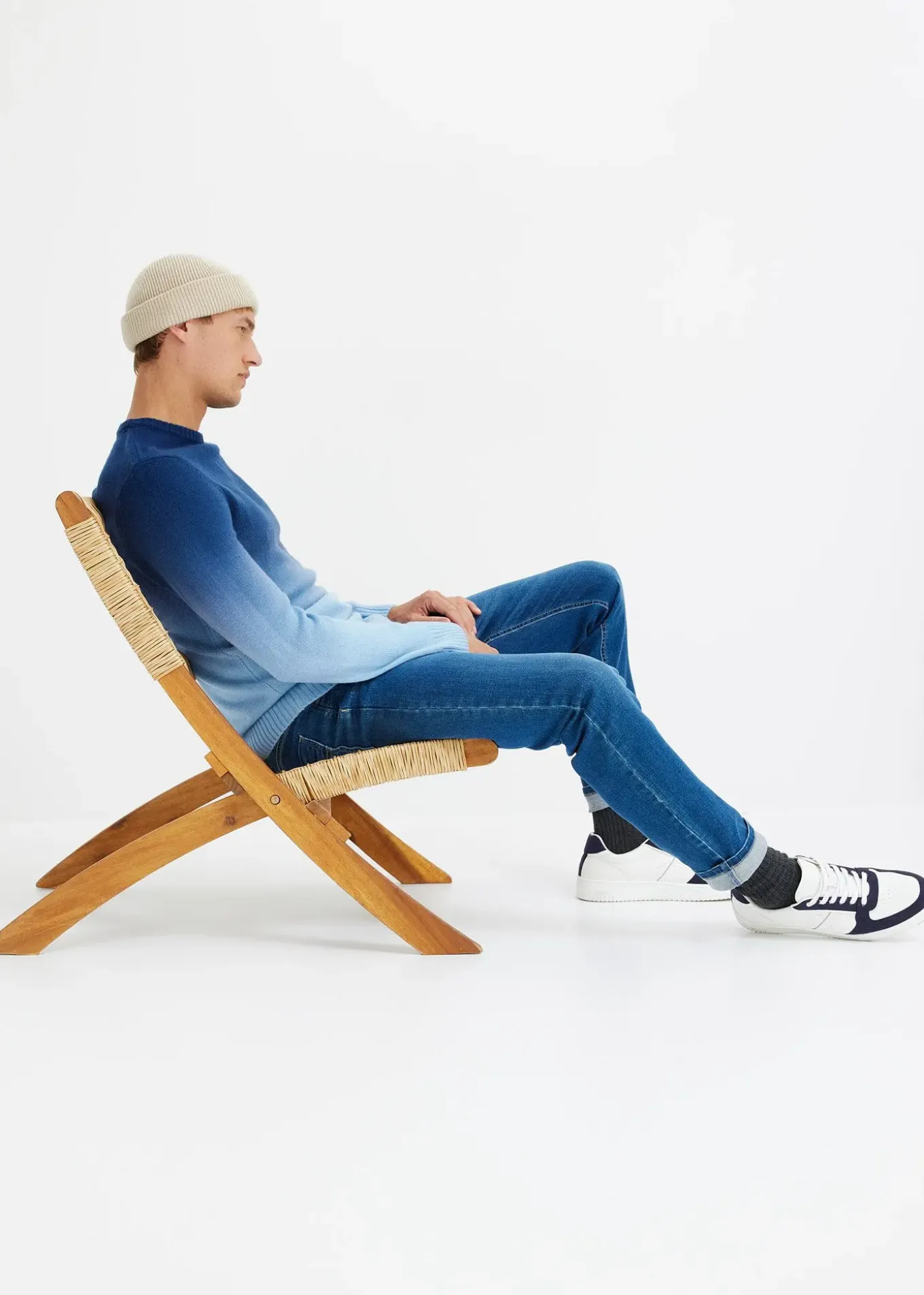 Pull en fine maille, effet dégradé