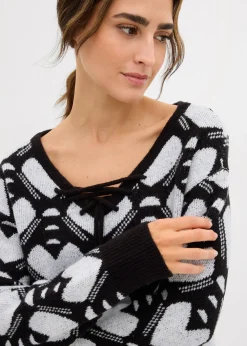 Pull en fine maille jacquard