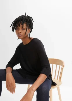 Pull en fine maille manches 3/4