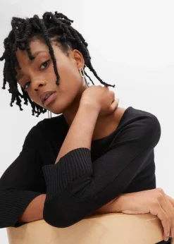 Pull en fine maille manches 3/4