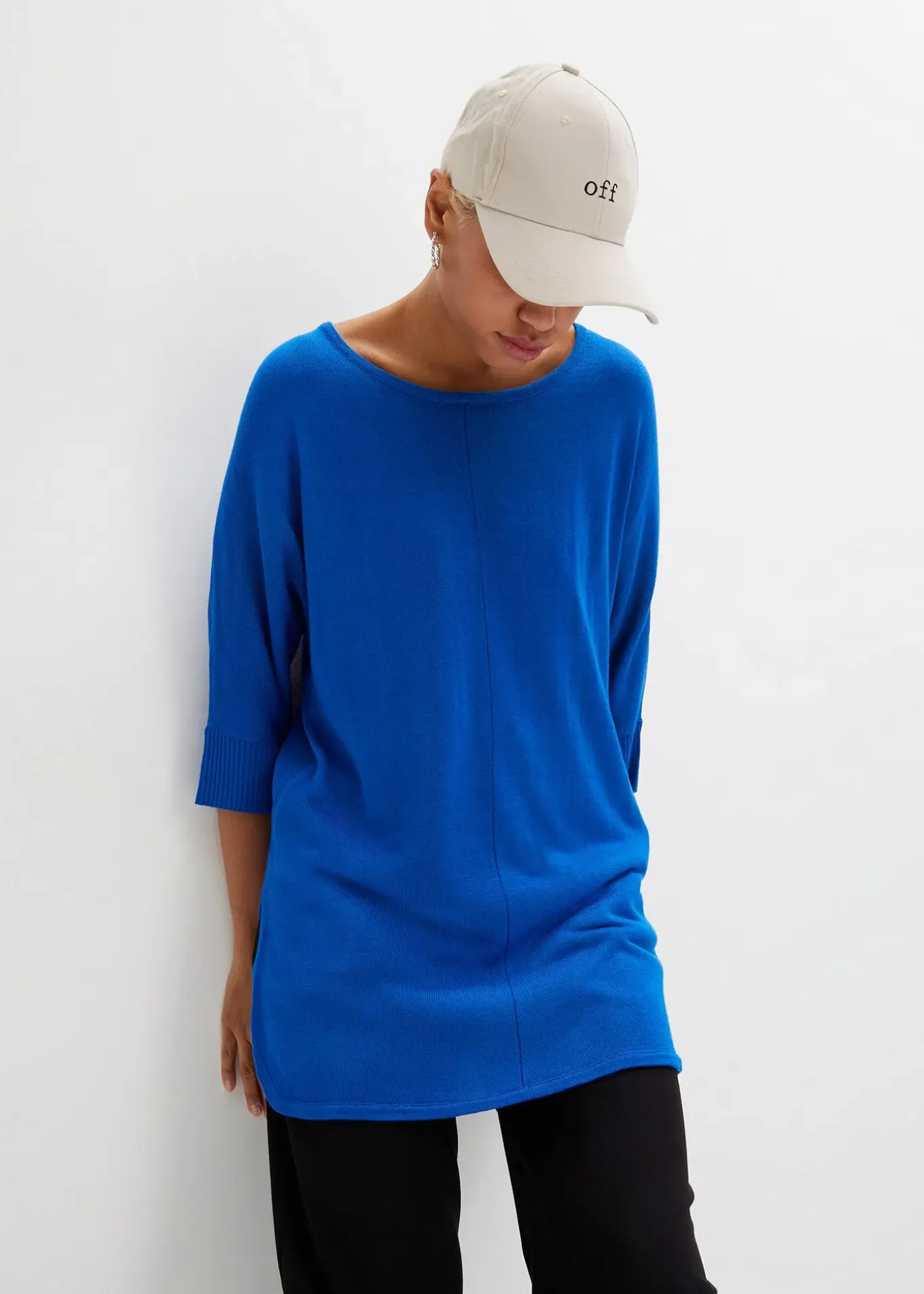 Pull en fine maille manches 3/4