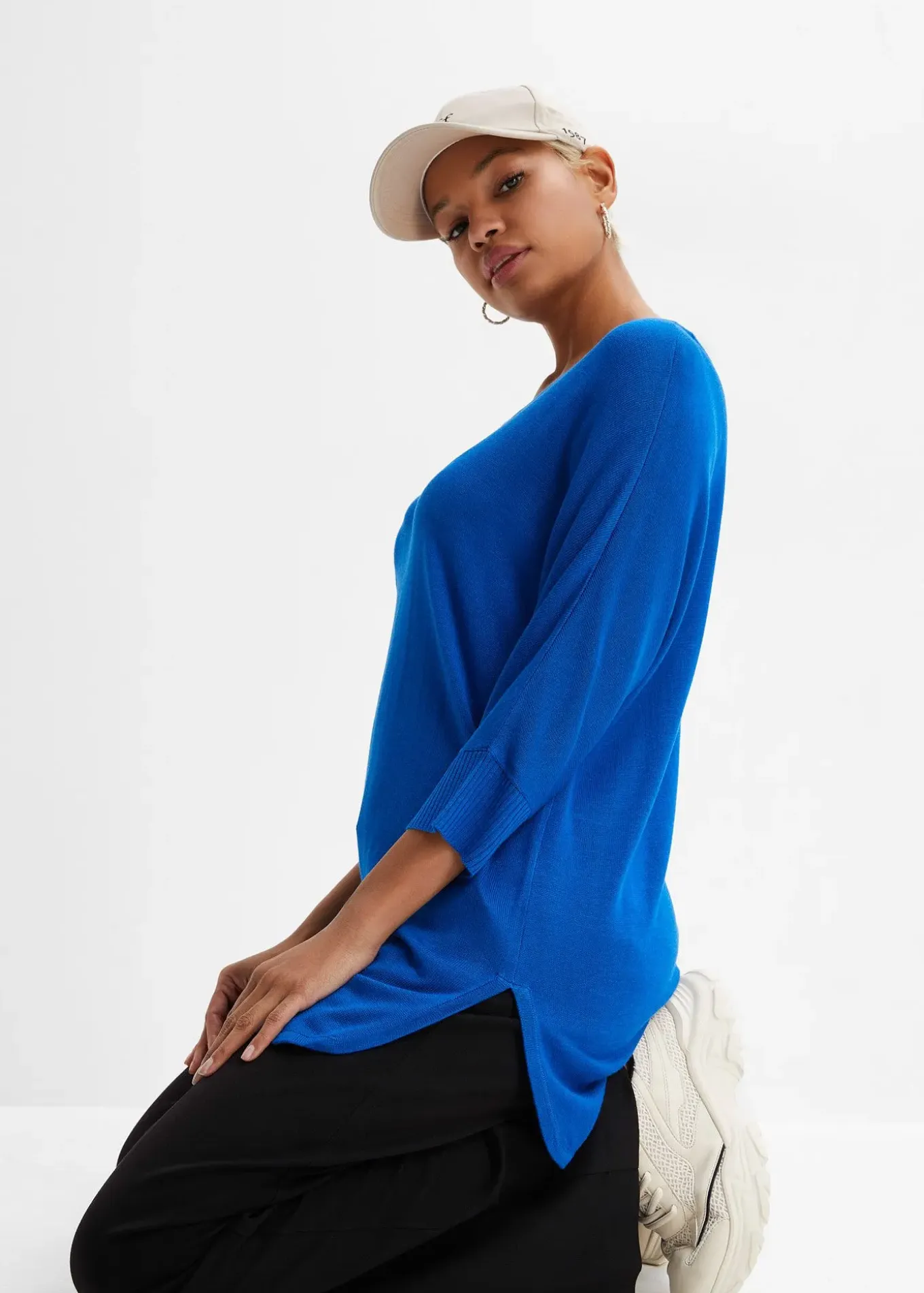 Pull en fine maille manches 3/4