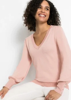 Pull en fine maille, viscose majoritaire
