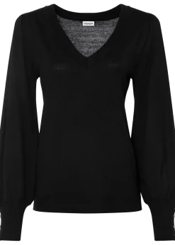 Pull en fine maille, viscose majoritaire
