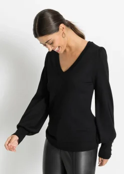 Pull en fine maille, viscose majoritaire