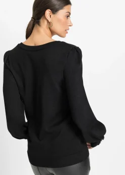 Pull en fine maille, viscose majoritaire