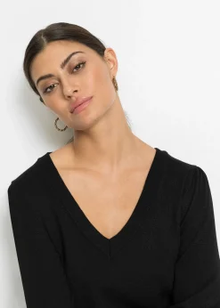 Pull en fine maille, viscose majoritaire