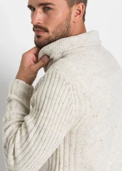 Pull en grosse maille à col châle