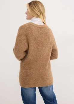 Pull en grosse maille à col en V