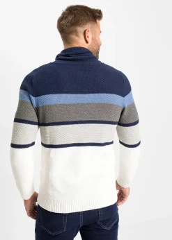 Pull en grosse maille à col tube 100% coton