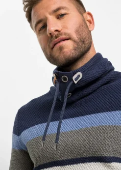 Pull en grosse maille à col tube 100% coton