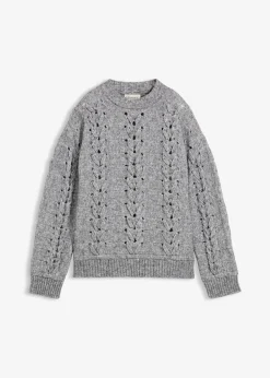 Pull en grosse maille à motif torsadé