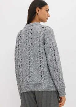 Pull en grosse maille à motif torsadé