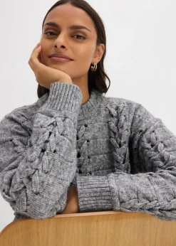 Pull en grosse maille à motif torsadé