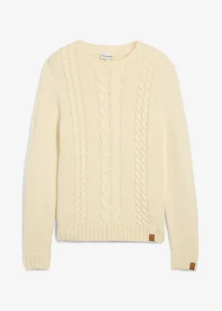 Pull en grosse maille à motif torsadé