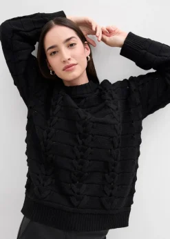 Pull en grosse maille à motif torsadé