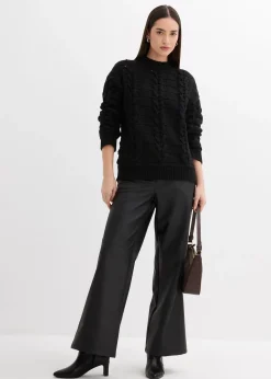 Pull en grosse maille à motif torsadé