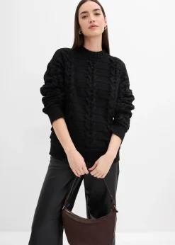 Pull en grosse maille à motif torsadé