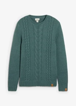 Pull en grosse maille à motif torsadé