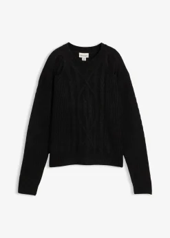 Pull en grosse maille à motif torsadé