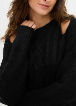 Pull en grosse maille à motif torsadé