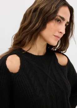 Pull en grosse maille à motif torsadé