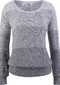 Pull en grosse maille avec dégradé de couleur