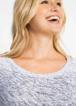 Pull en grosse maille avec dégradé de couleur