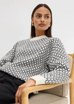 Pull en grosse maille avec laine