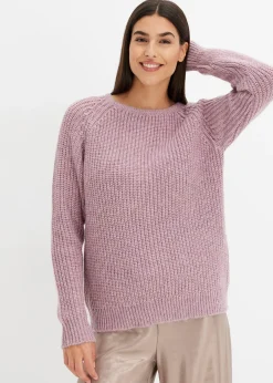 Pull en grosse maille avec fil brillant