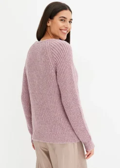 Pull en grosse maille avec fil brillant