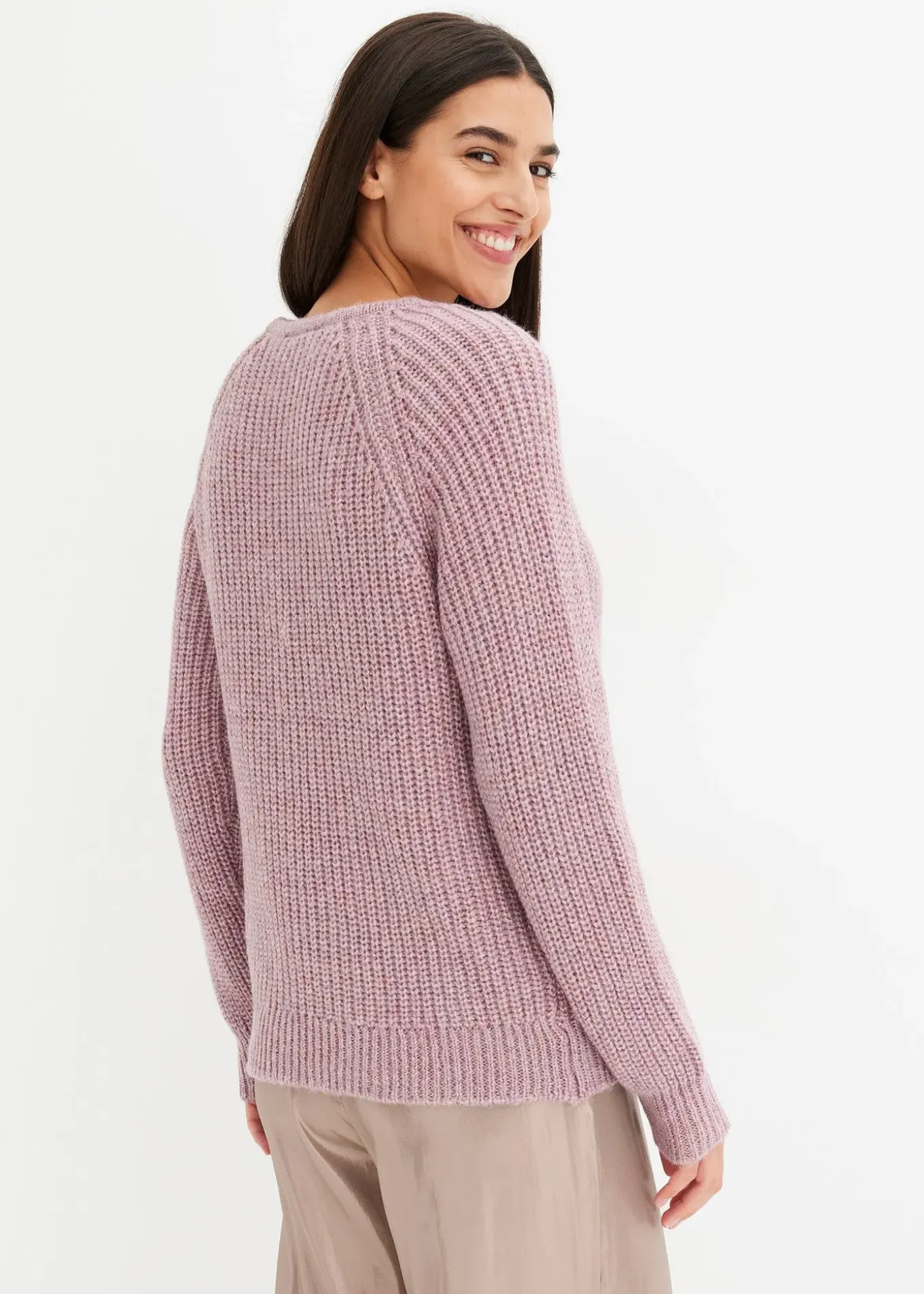 Pull en grosse maille avec fil brillant