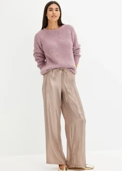 Pull en grosse maille avec fil brillant