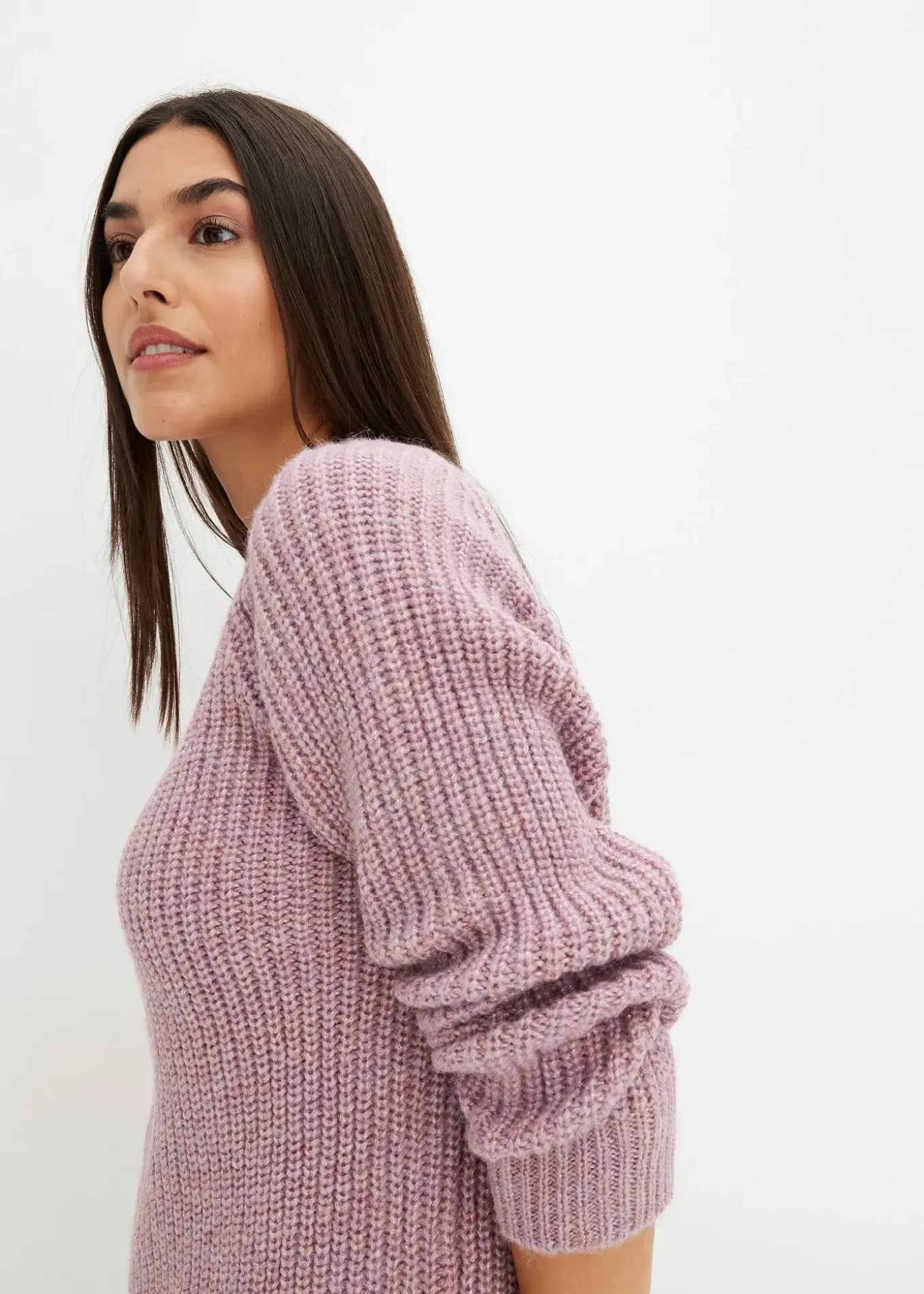 Pull en grosse maille avec fil brillant