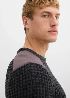 Pull en grosse maille avec poche à rabat