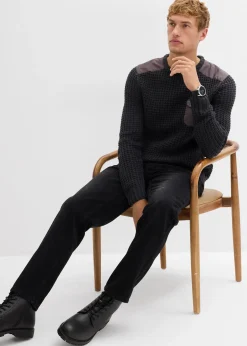 Pull en grosse maille avec poche à rabat