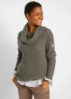 Pull en grosse maille avec col large