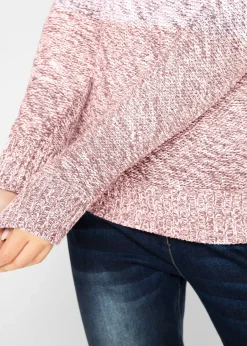 Pull en grosse maille avec dégradé de couleur