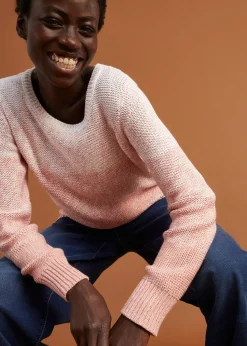 Pull en grosse maille avec dégradé de couleur